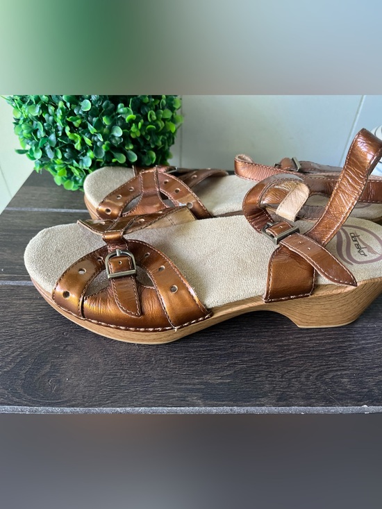Dansko Shoes - Dansko Sissy Patent Leather Copper Brown Clog Sandals Sz 40(US9.5-10) 9805162200